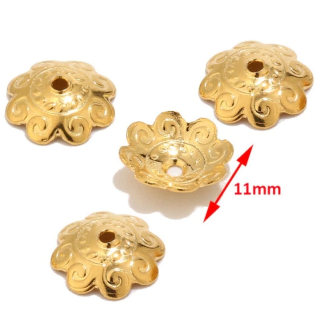 Coupelle or motif fleur - Accessoires pour bijoux