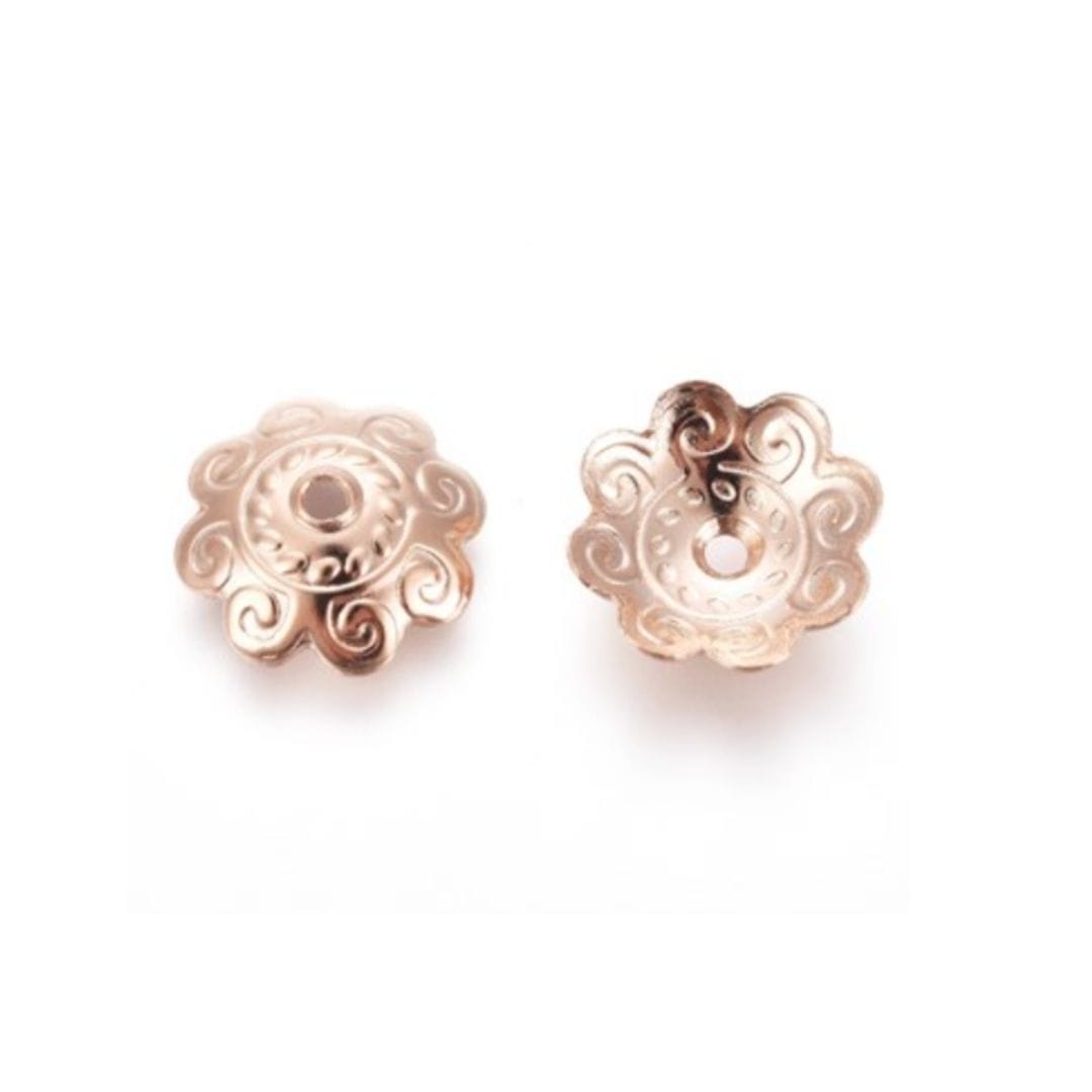 Coupelle or rose motif fleur - Accessoires pour bijoux