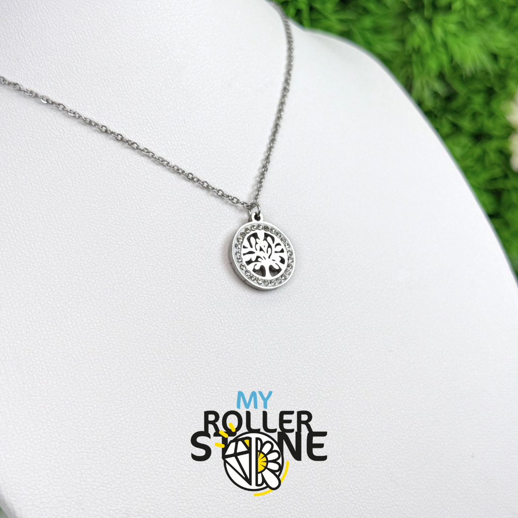 Collier Arbre de Vie Strass Acier inoxydable
