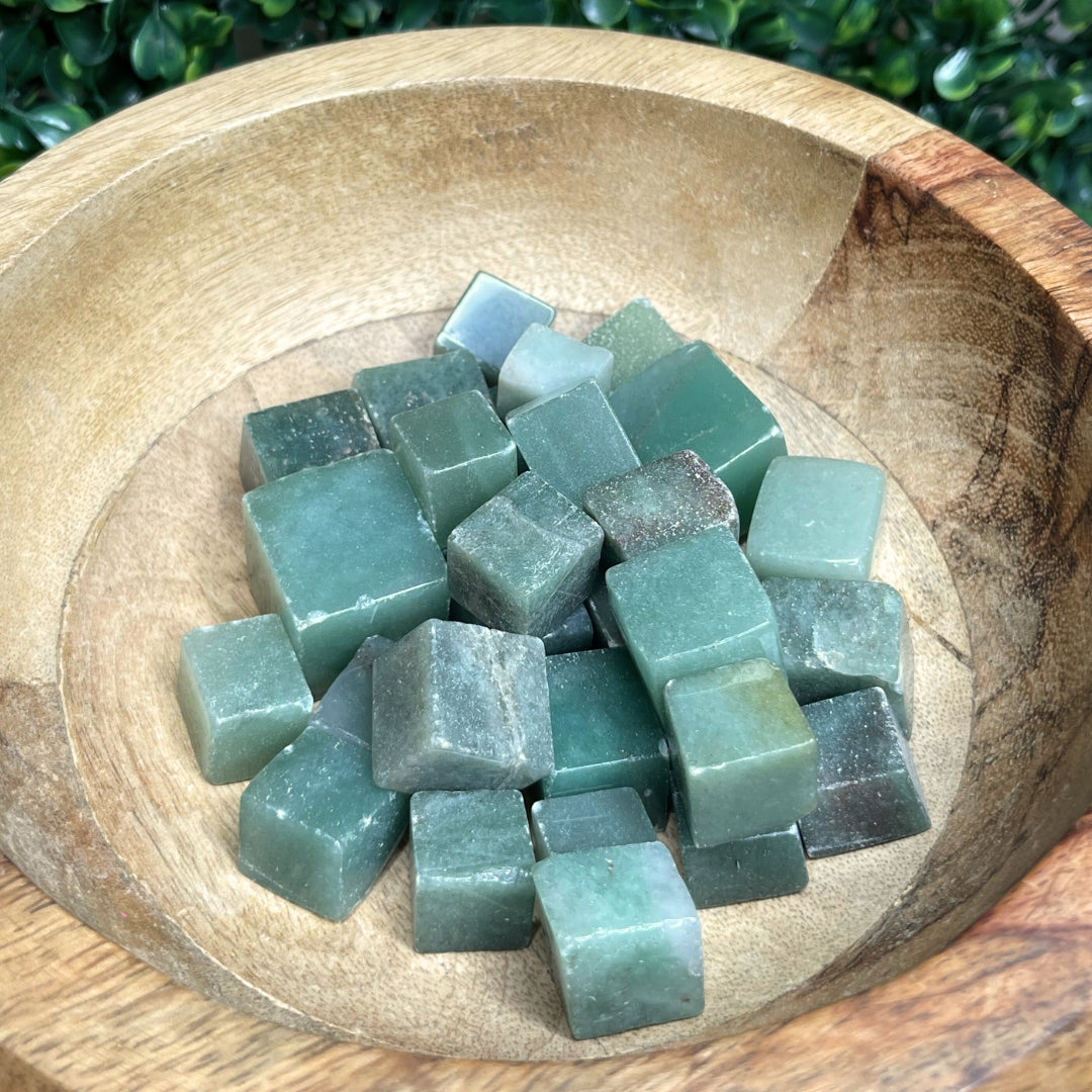 Cube en Aventurine Verte