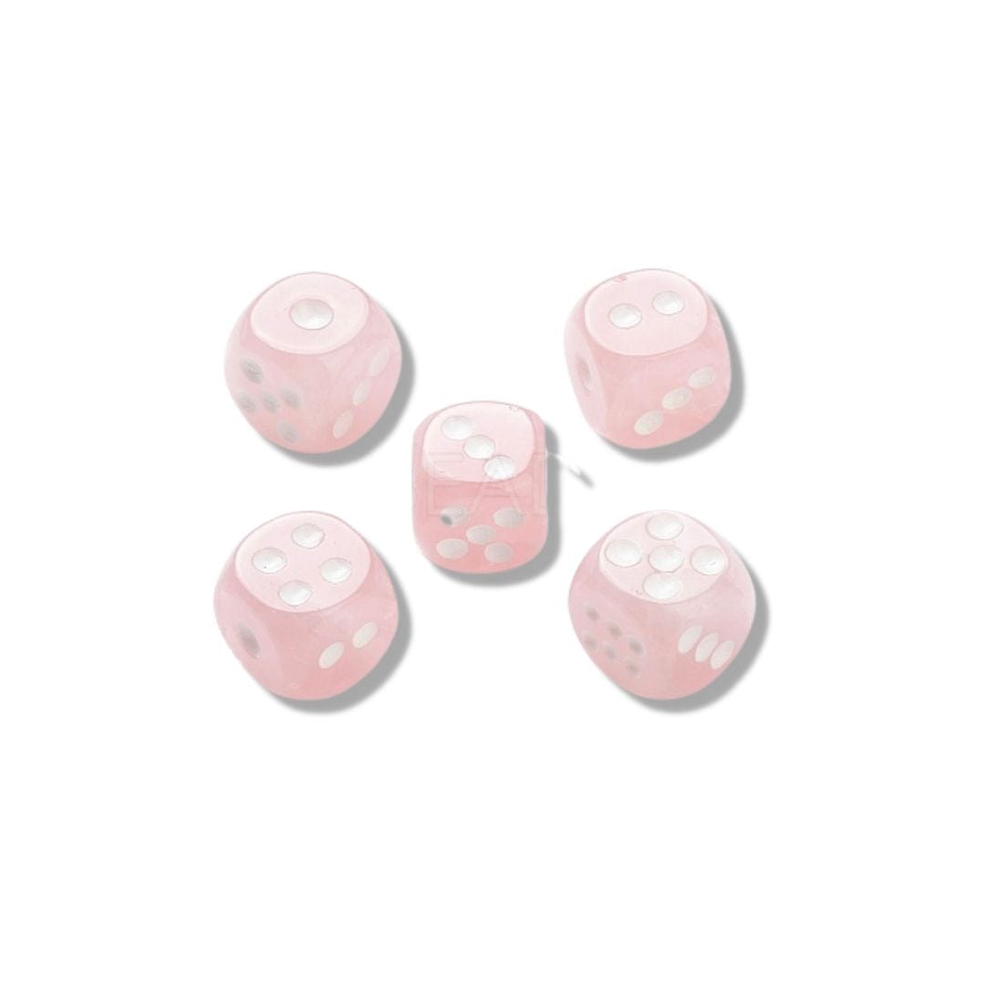 Jeu de Dés Quartz Rose