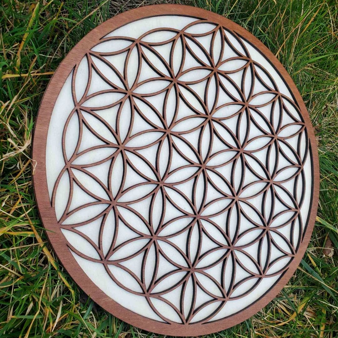 Décoration murale Fleur de Vie en bois