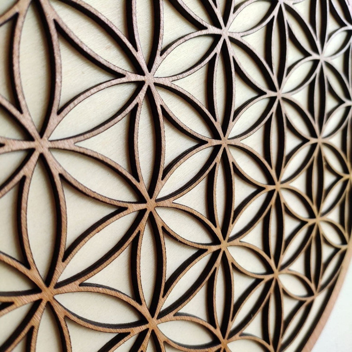 Décoration murale Fleur de Vie en bois 28 cm