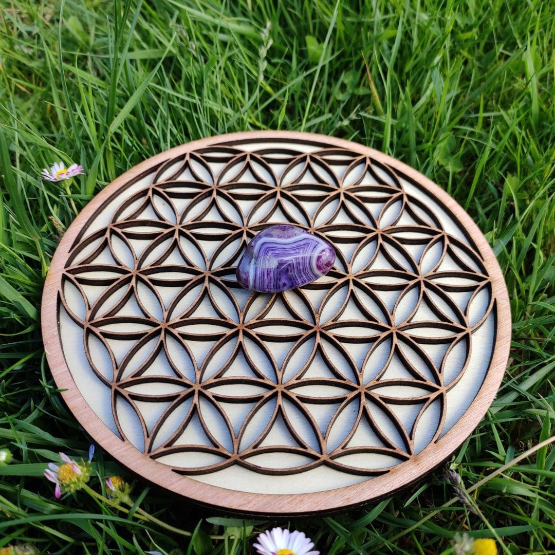 Décoration murale Fleur de Vie en bois 18 cm