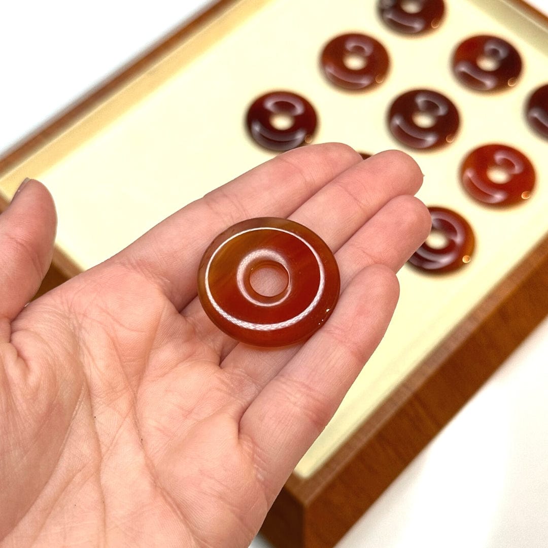 Donuts Agate Rouge 30 mm