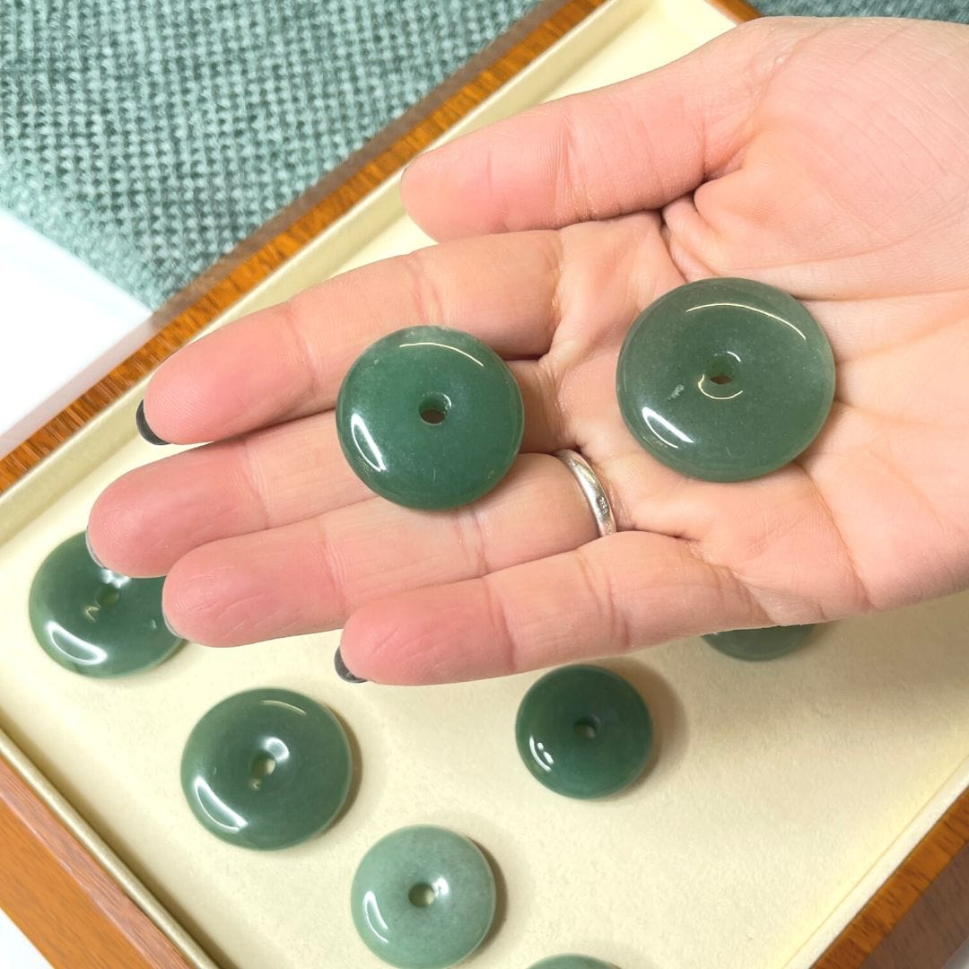 Donuts Aventurine (trou 4mm) - Breloques et pendentifs