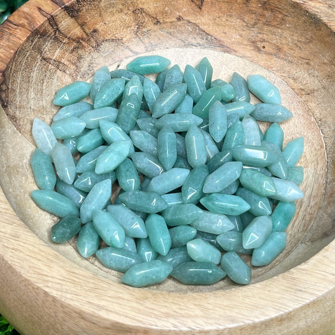 Double Pointe Aventurine Verte