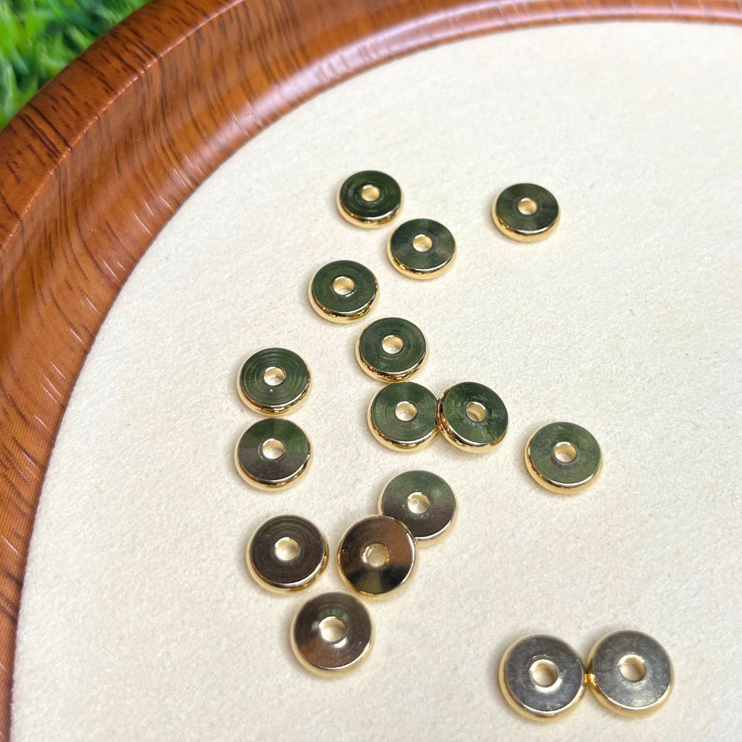 Entretoises d'espacement rond plat Or