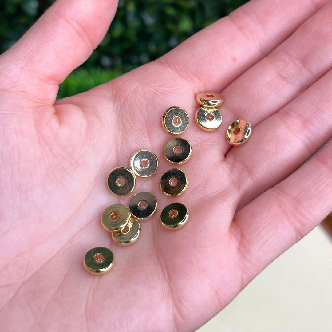 Entretoises d'espacement rond plat Or