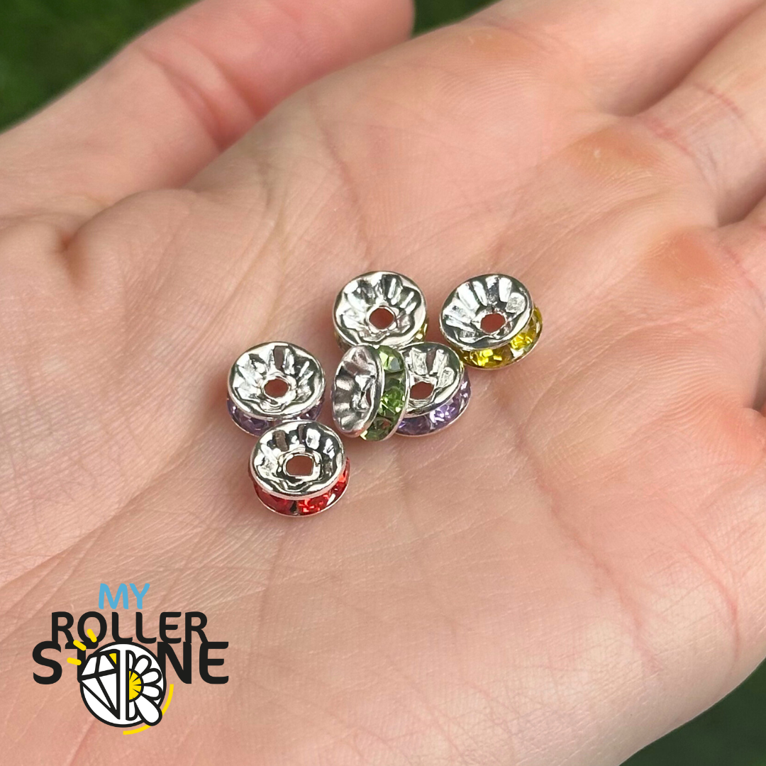 Entretoises rondelles strass 8mm