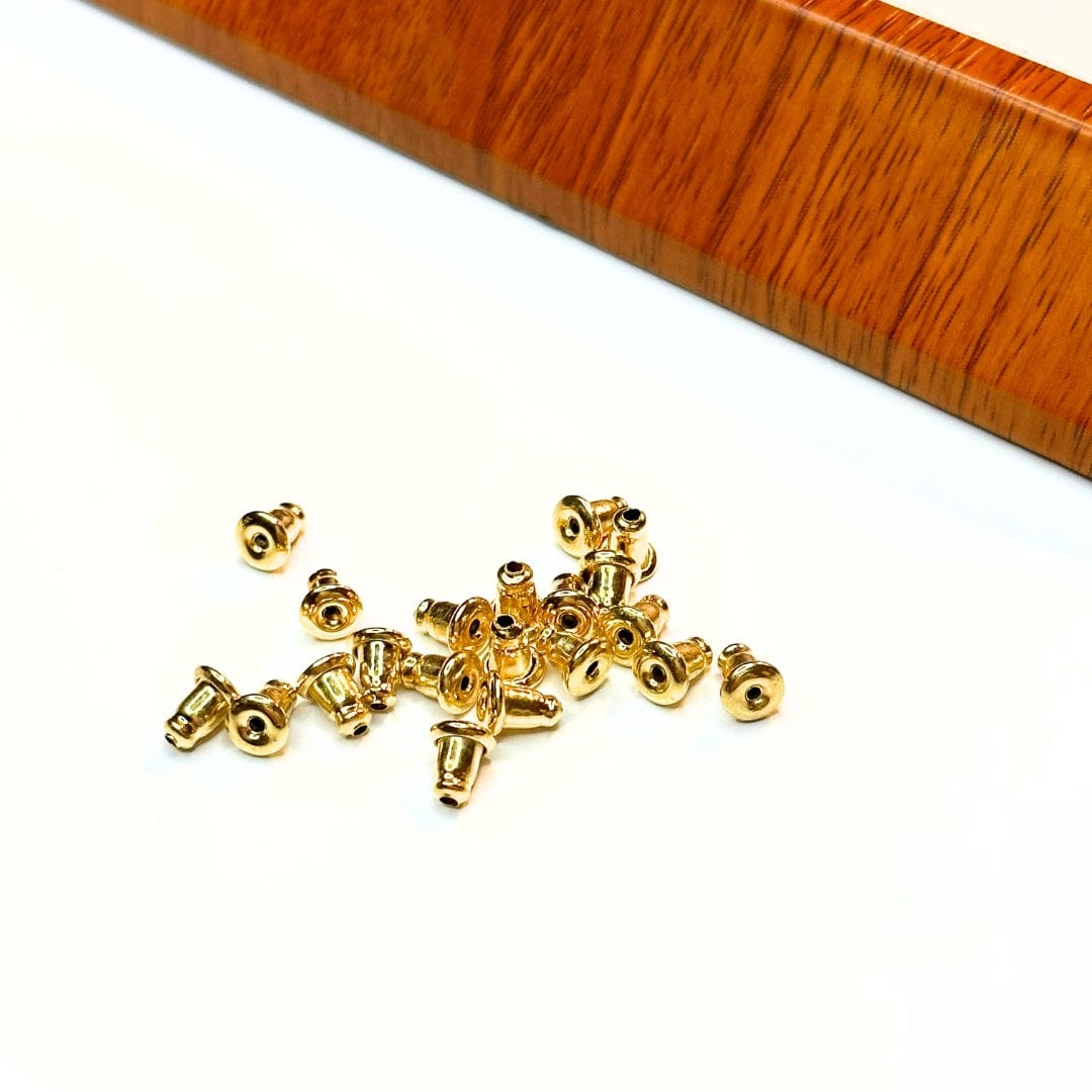 Fermoir Boucle d'Oreille Acier Inoxydable Doré