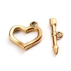 fermoir en t coeur or