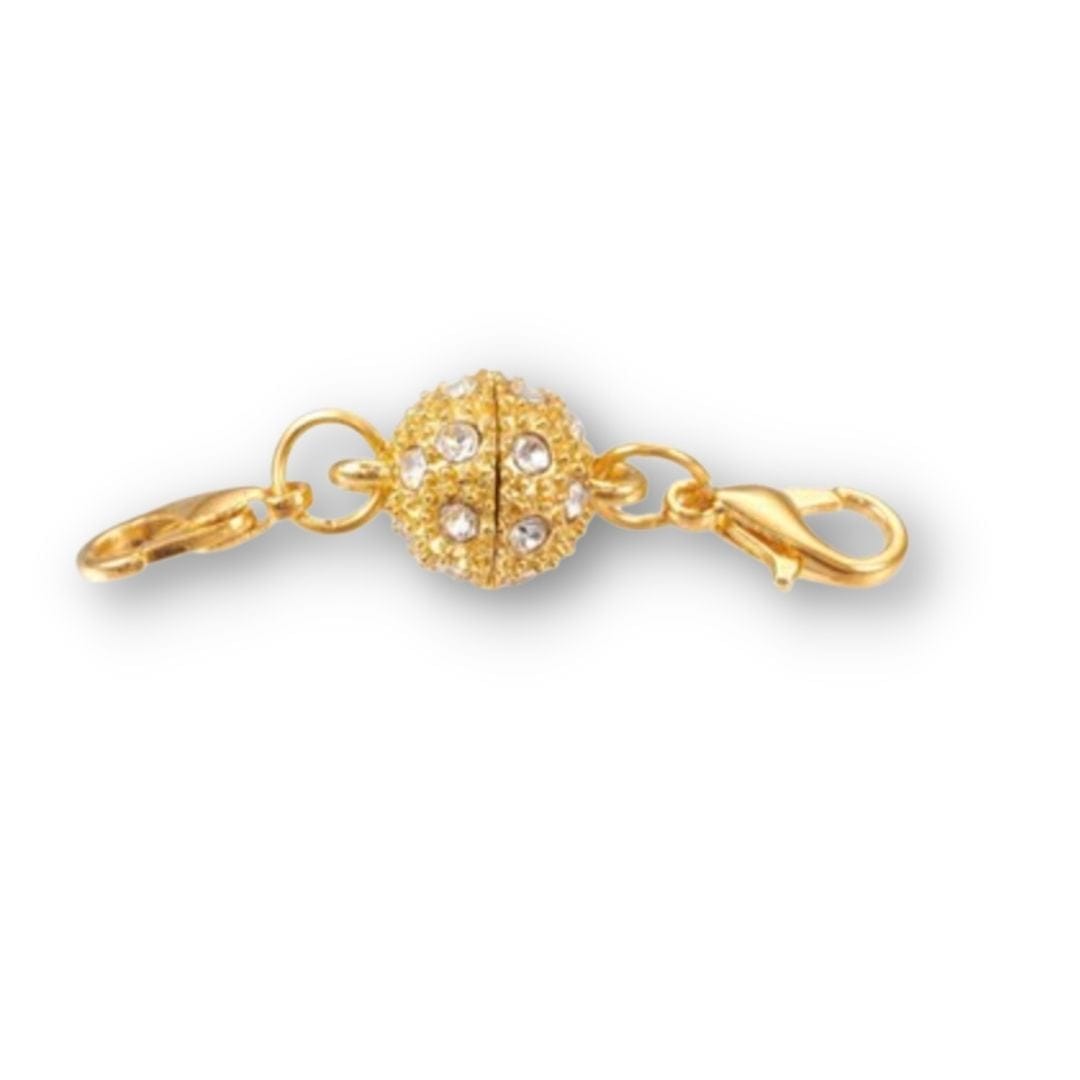 Fermoirs magnétiques avec strass - Or