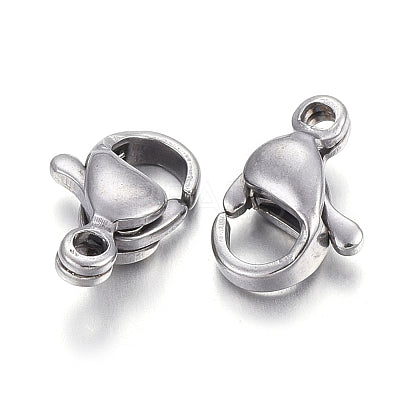 Fermoirs mousquetons en acier inoxydable argenté 2 tailles - Accessoires pour bijoux