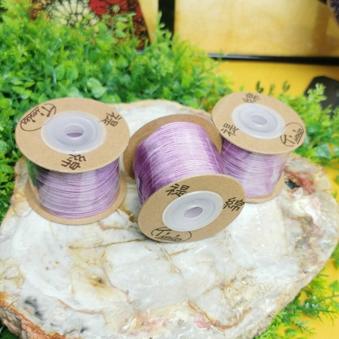 Fil nylon tressé 0.8 mm - Blanc - Fil pour bijoux