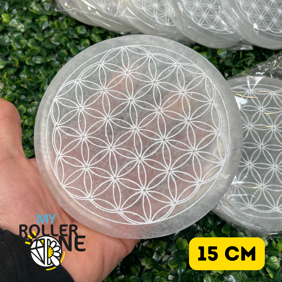 Fleur de vie en Selenite - Pierres et fossiles