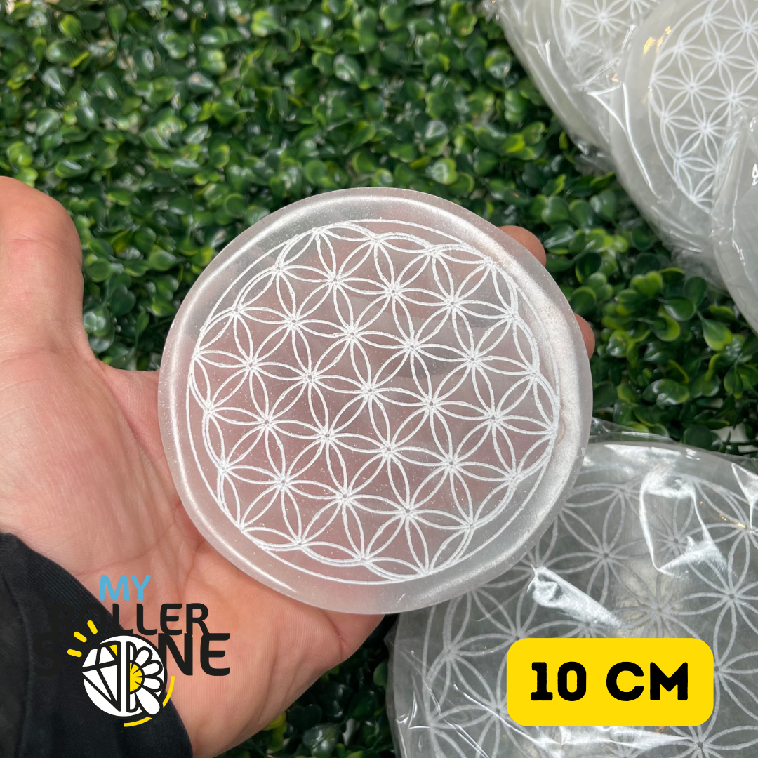 Fleur de vie en Selenite - Pierres et fossiles