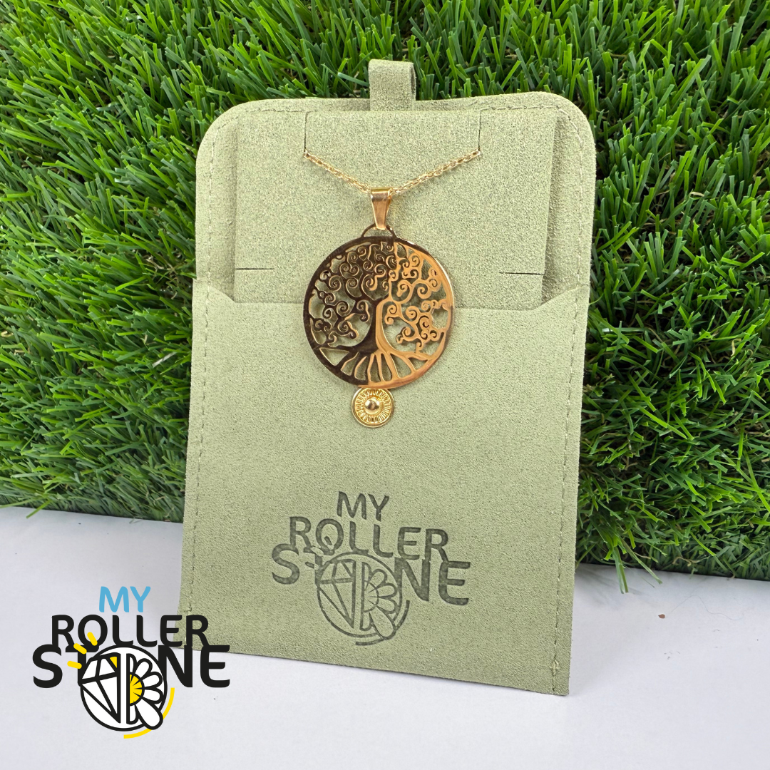 Pendentif Arbre de vie rond Dorée