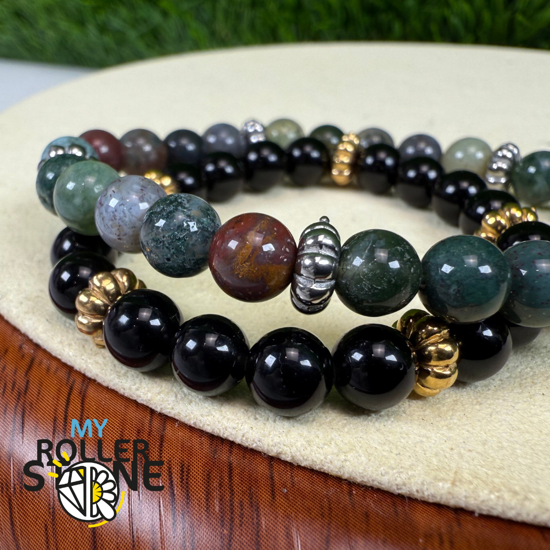 Perles d'espacement en acier inoxydable motif fleur (Deux couleurs)