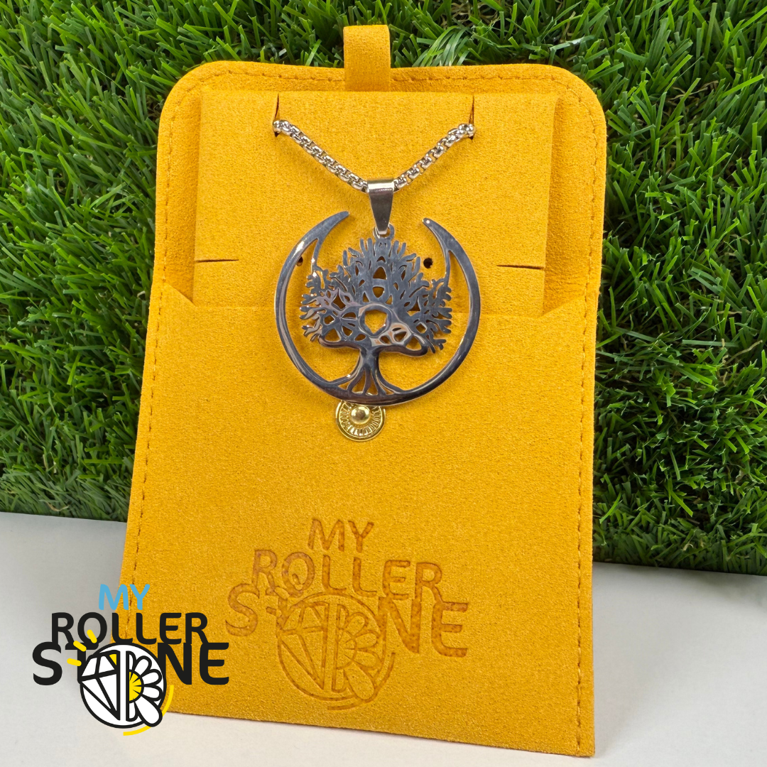 Collier Arbre de vie et Lune Acier inoxydable