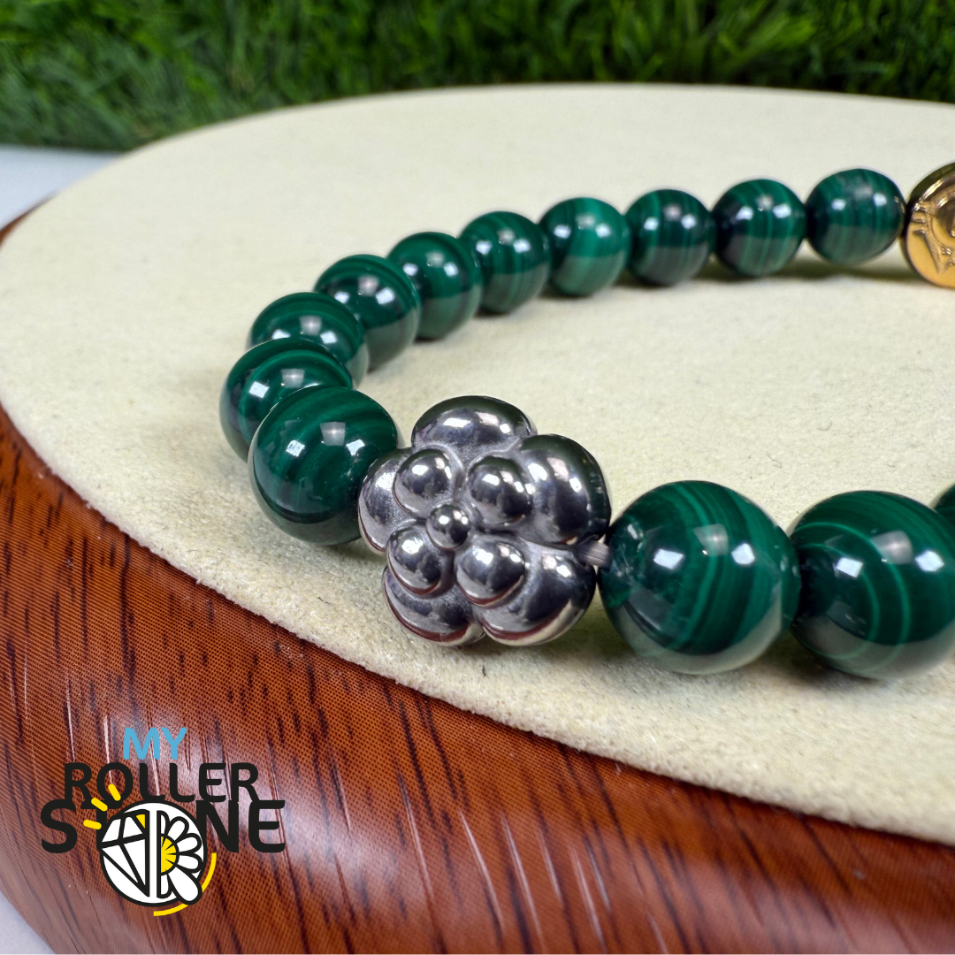 Perle acier inoxydable Fleur