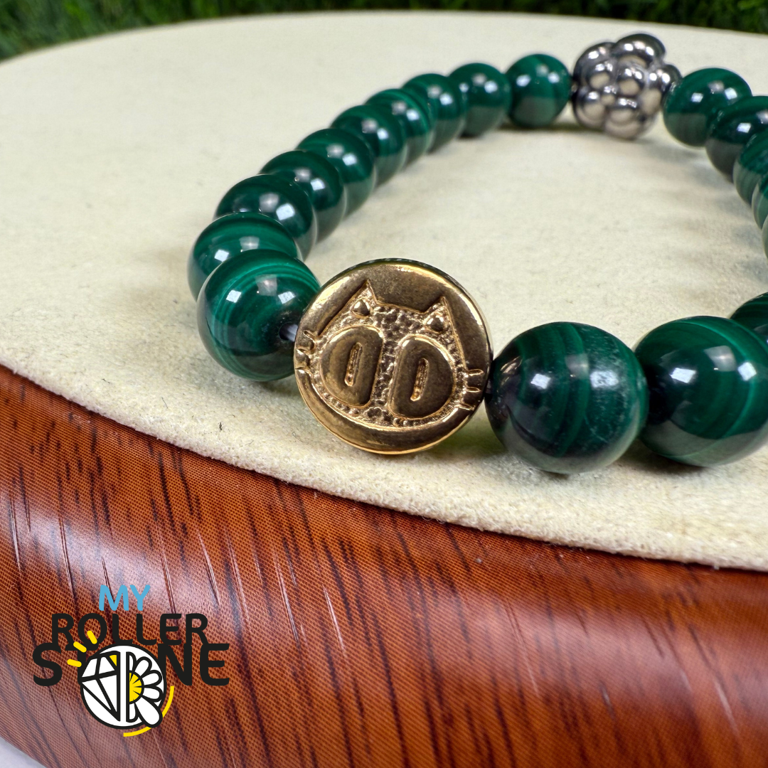 Perle Poisson et chat en Acier inoxydable