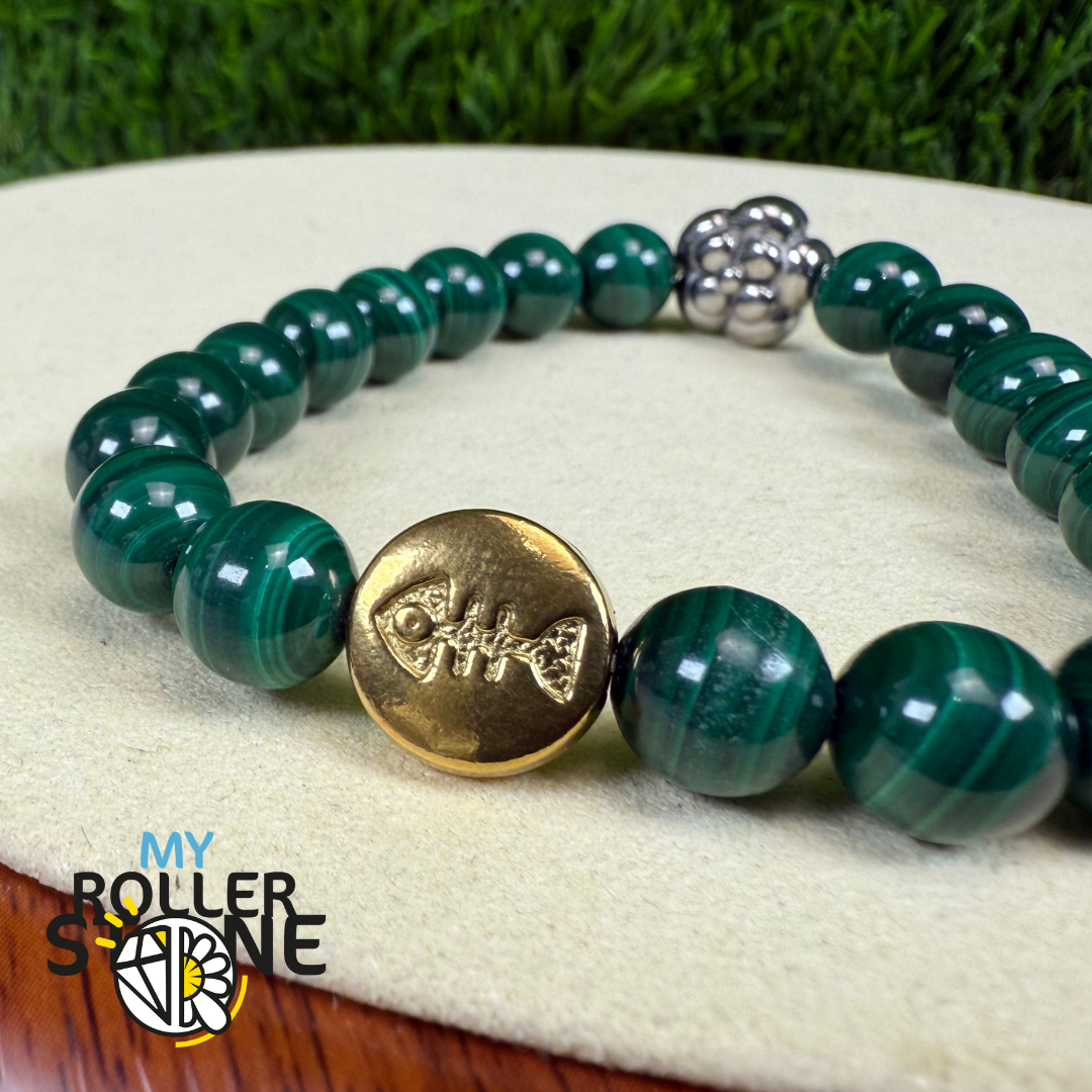 Perle Poisson et chat en Acier inoxydable