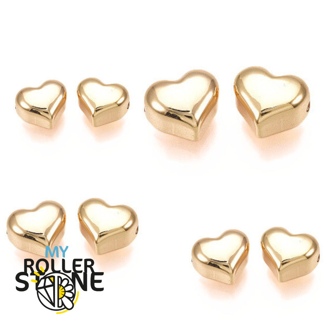 Perle acier inoxydable Coeur bombé