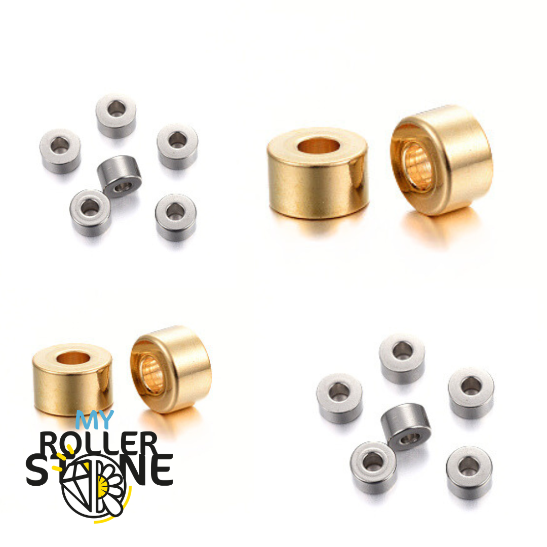 Perle d'espacement ronde plate