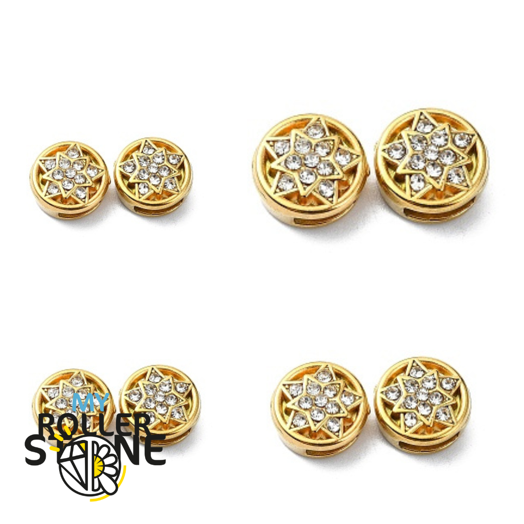 Perle Etoile zircon acier inoxydable