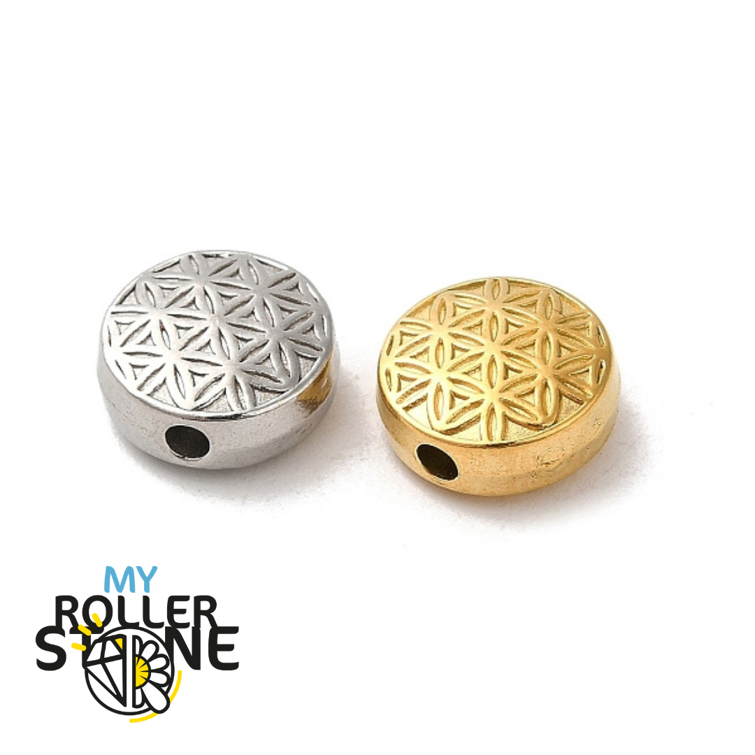 Perle Fleur de vie en Acier inoxydable (deux tailles)