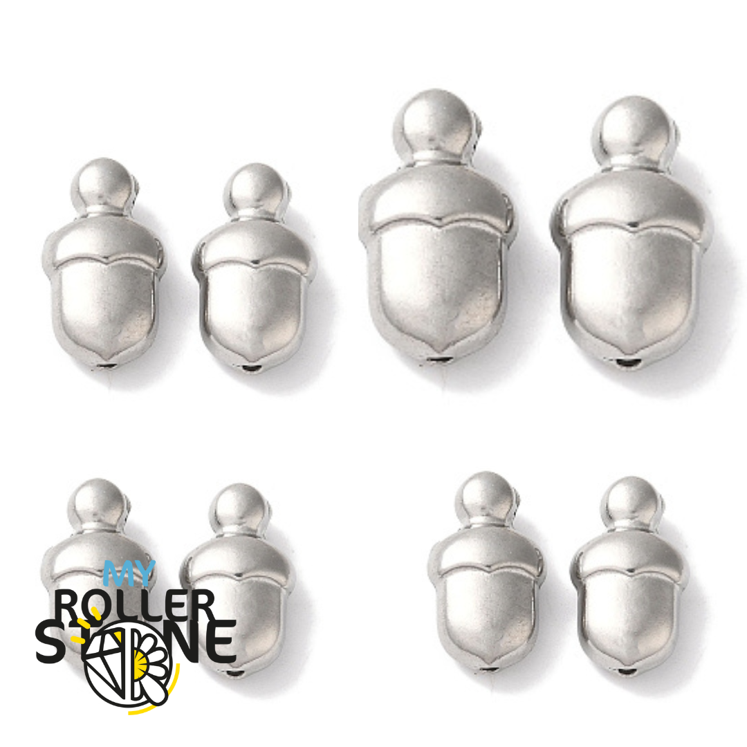 Perle acier inoxydable Noisette