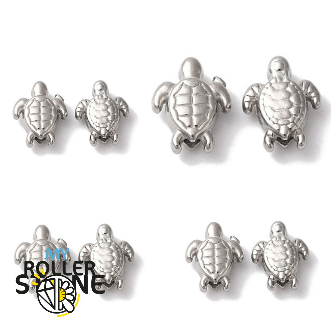 Perle acier inoxydable Tortue