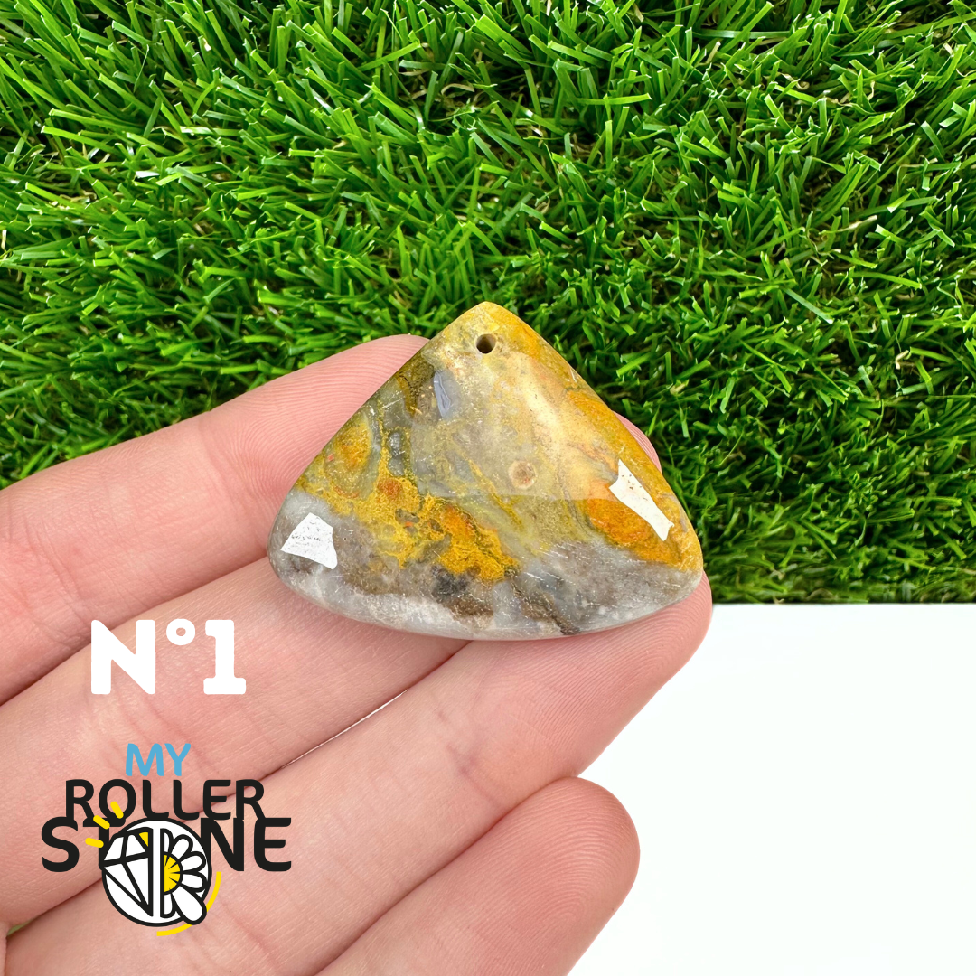 Pendentif Jaspe Bumblebee Néo 5A Percé