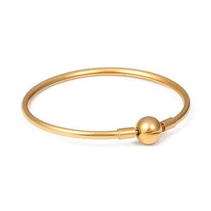 Jonc nu acier inoxydable - Argent