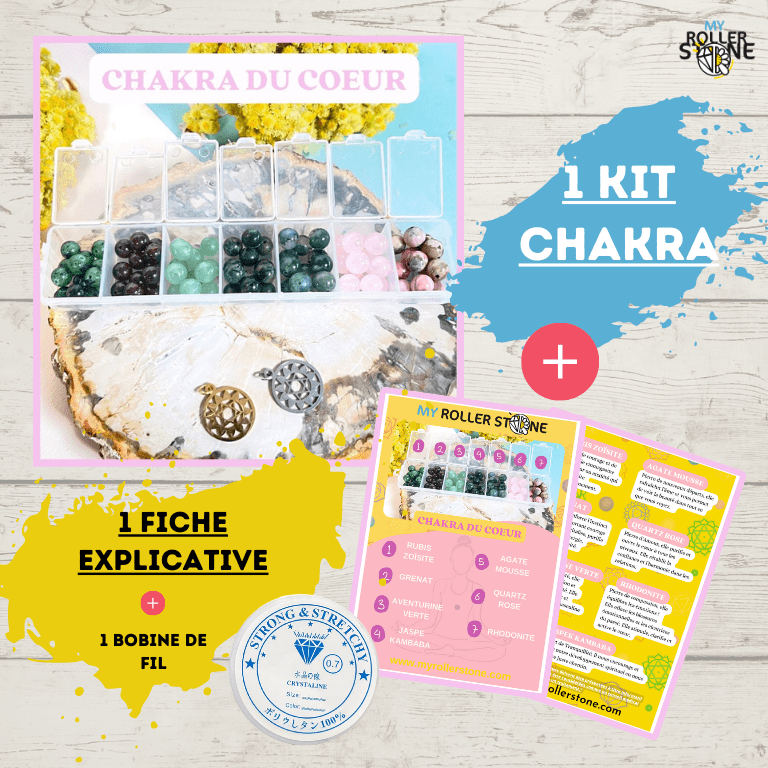 Kit perle chakra Coeur - Kits de fabrication de bijoux