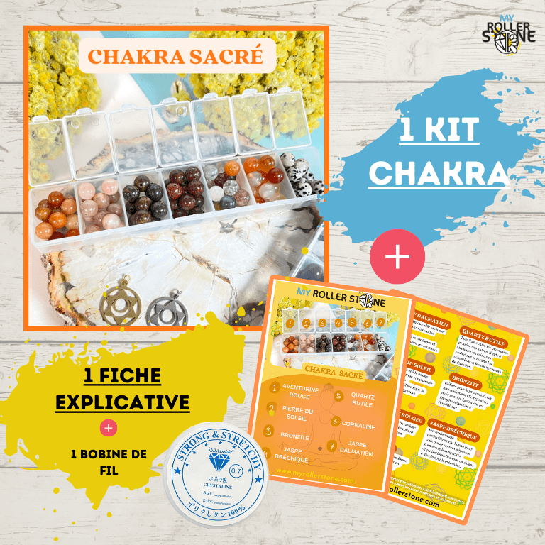 Kit perle chakra Sacré - Kits de fabrication de bijoux