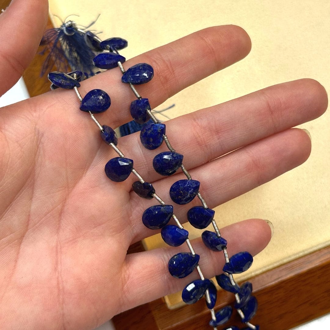 Perle Goutte d'eau Facettée Lapis Lazuli