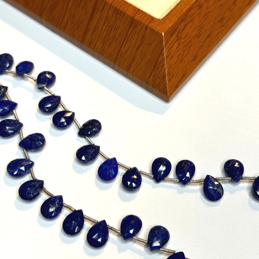 Perle Goutte d&#39;eau Facettée Lapis Lazuli