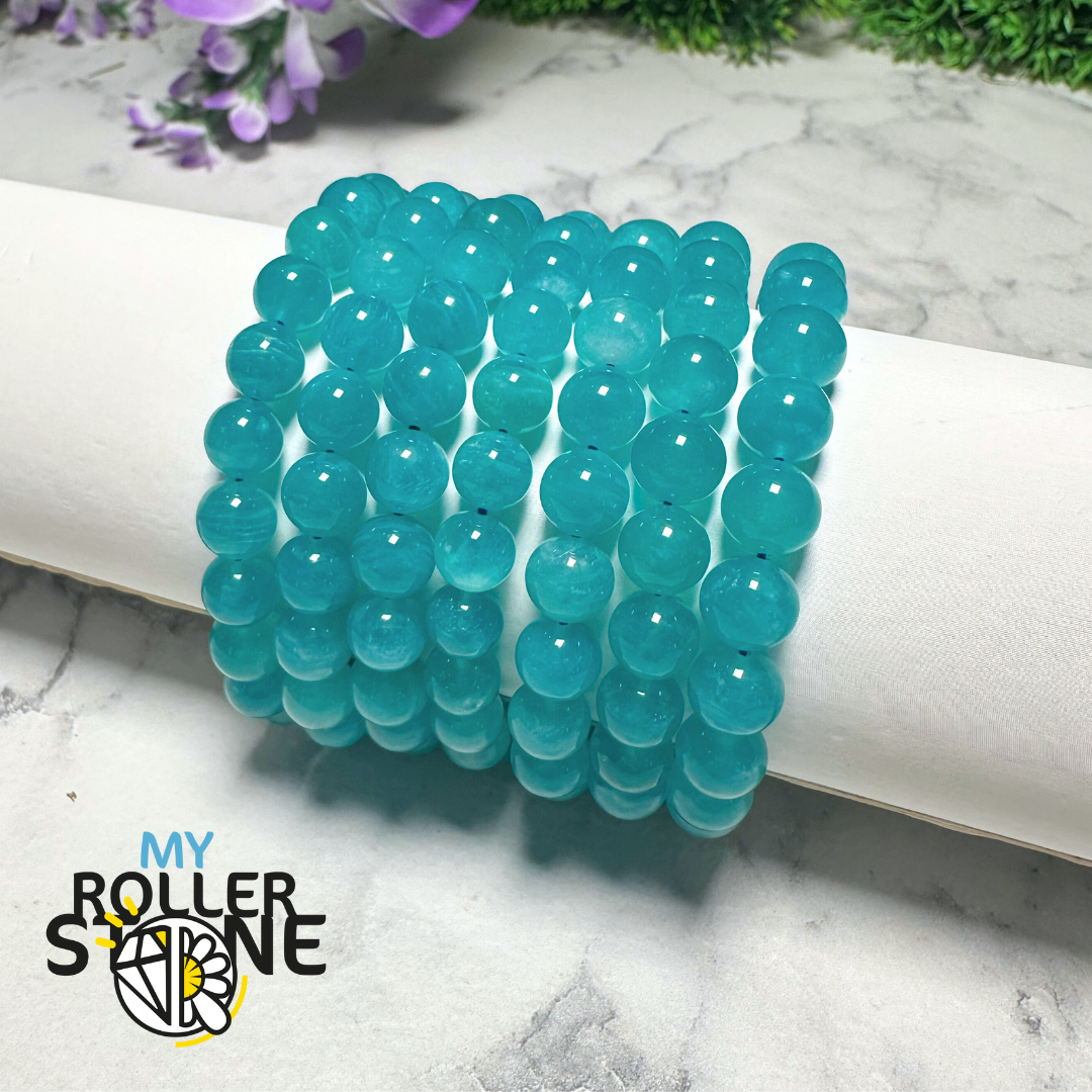 Bracelet Amazonite Bleue brésilienne TOP QUALITÉ