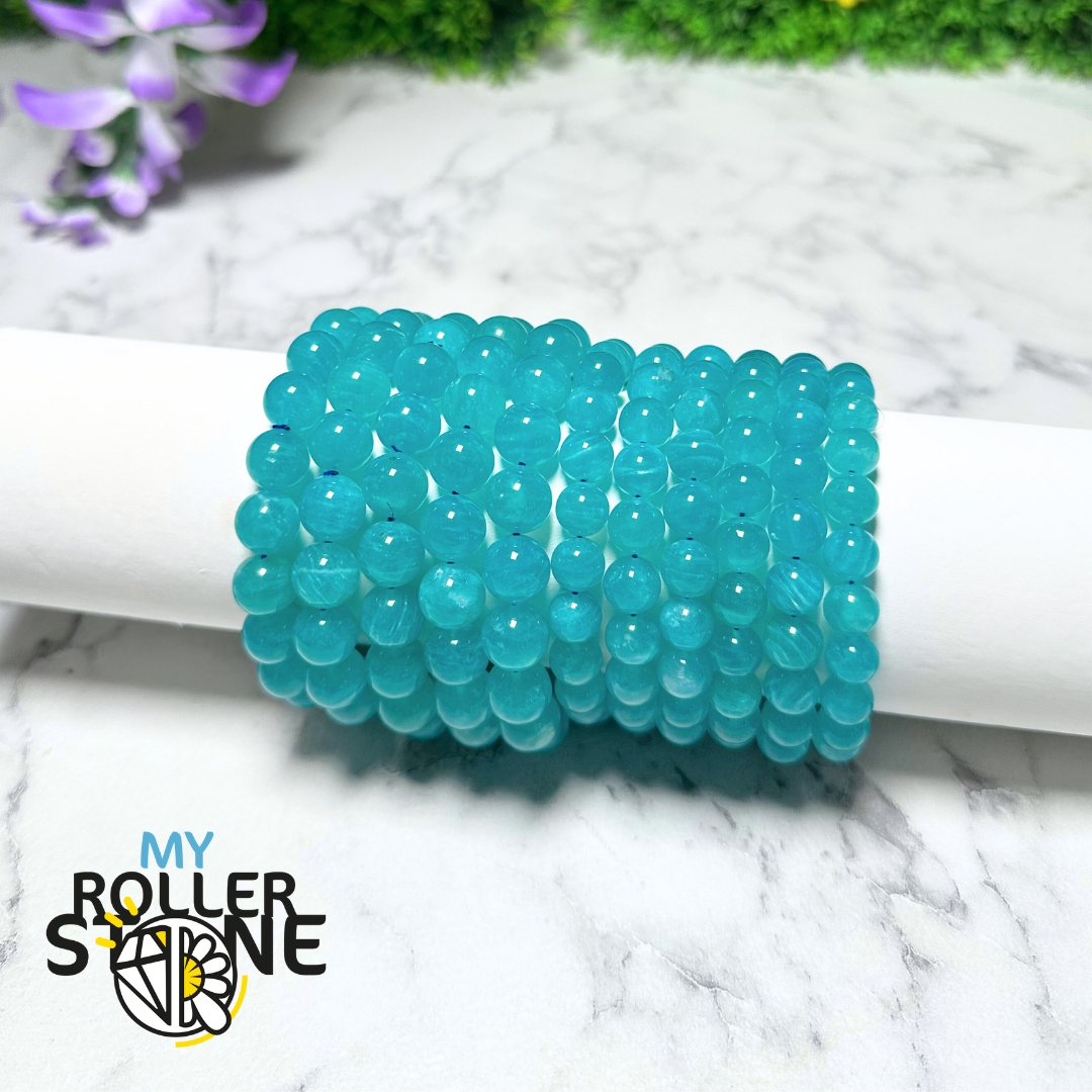 Bracelet Amazonite Bleue brésilienne TOP QUALITÉ