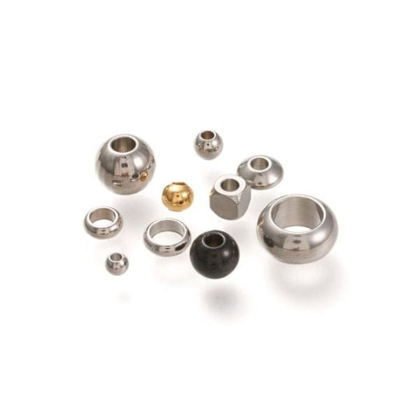 Lot de perles variées acier inoxydable
