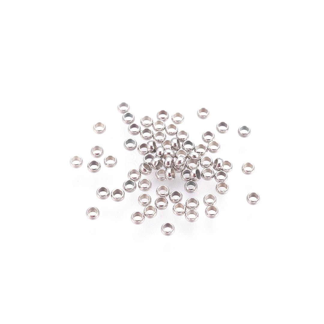 Lot perles à écraser acier inoxydable chirurgicale