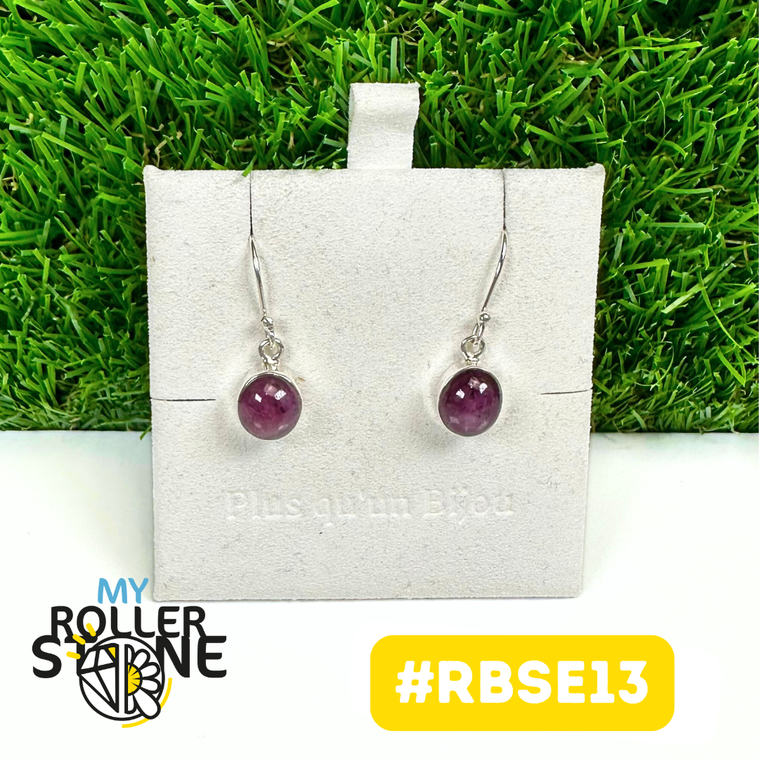 Boucles d'oreilles Rubis Étoilé Argent 925 #RBSE13