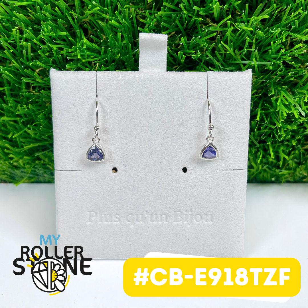 Boucles d'Oreille Argent Tanzanite #CB-E918TZF