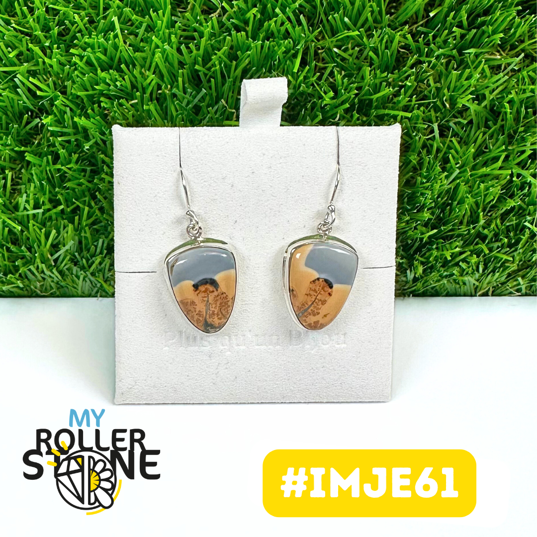 Boucles d'Oreilles Jaspe Maligano Argent 925  #IMJE61