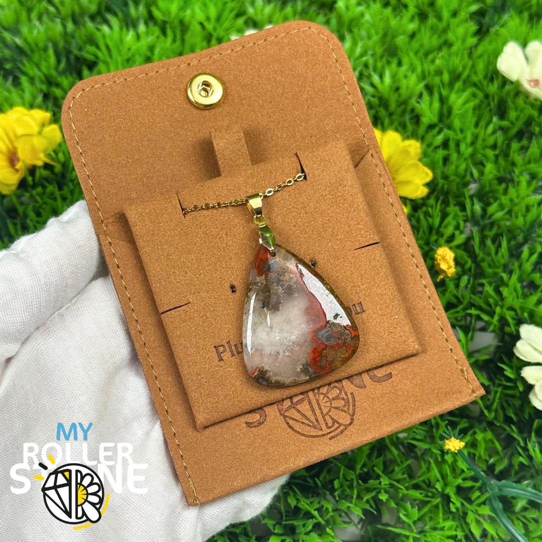 Pendentif Agate Marocaine 5A percé