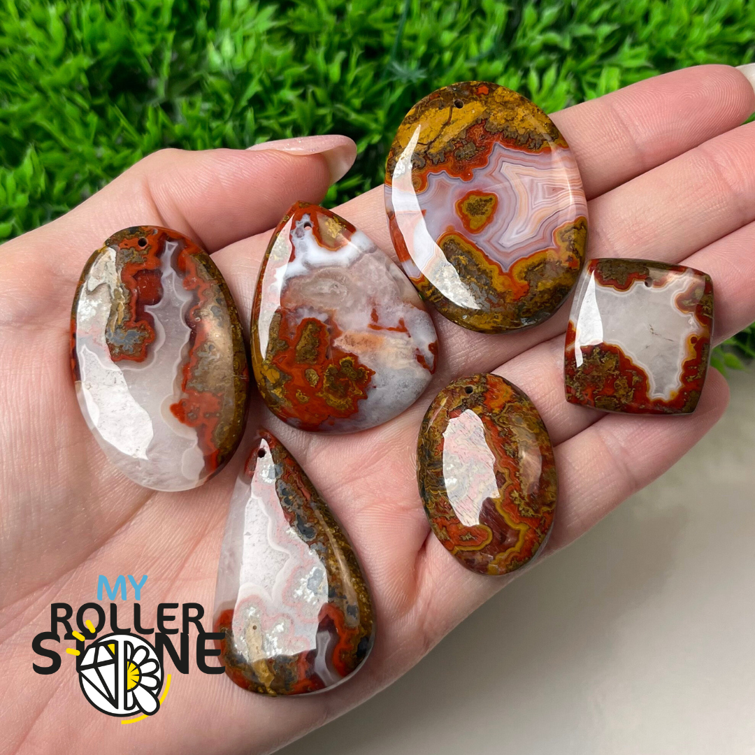 Pendentif Agate Marocaine 5A percé