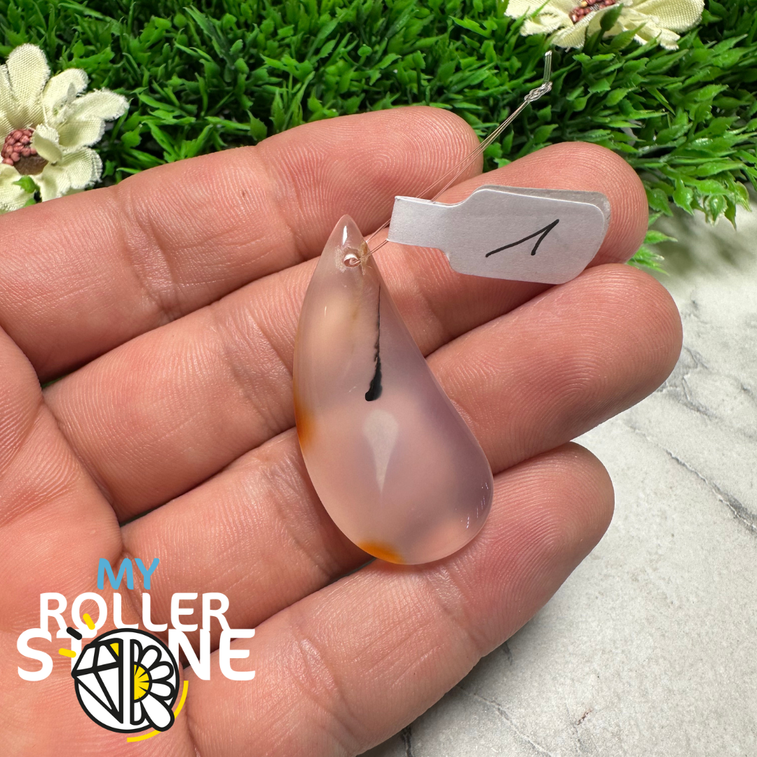 Pendentif Agate Montana Percée