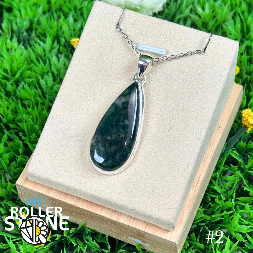 Pendentif Agate Mousse #2